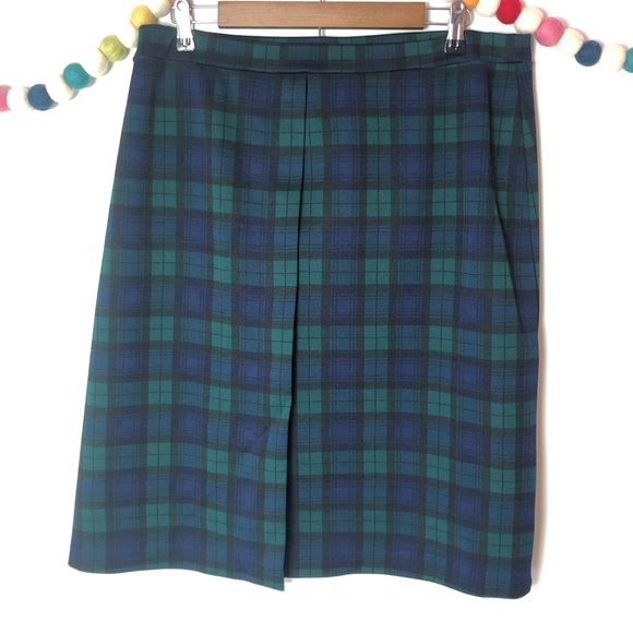 Vintage Dresses & Skirts - VINTAGE Tartan Plaid Midi Skirt Size 18